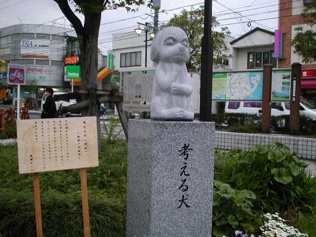 考える犬